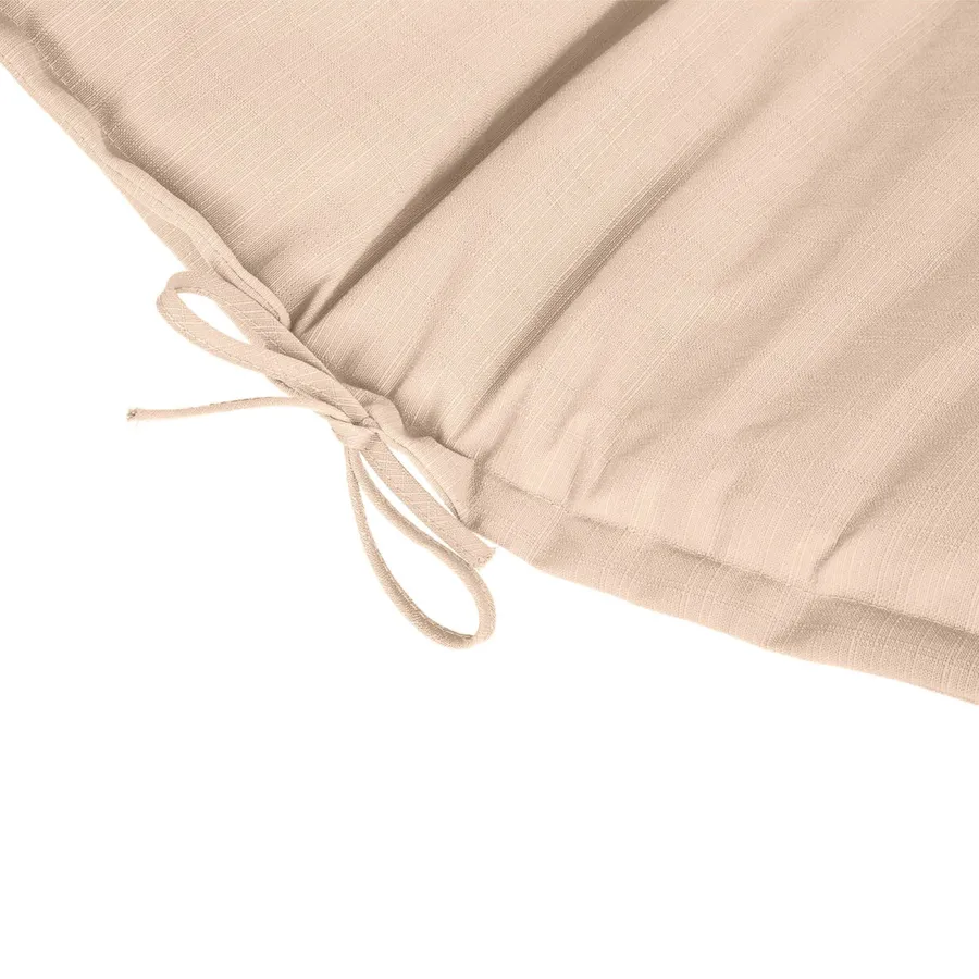 Cuscino Per Lettino Prendisole GHIOCUSCINI - Sfoderabile, In Cotone/Poliestere - Misura 73+110x57 Cm, Alto 6 Cm - Colore Ecru, Made In Italy