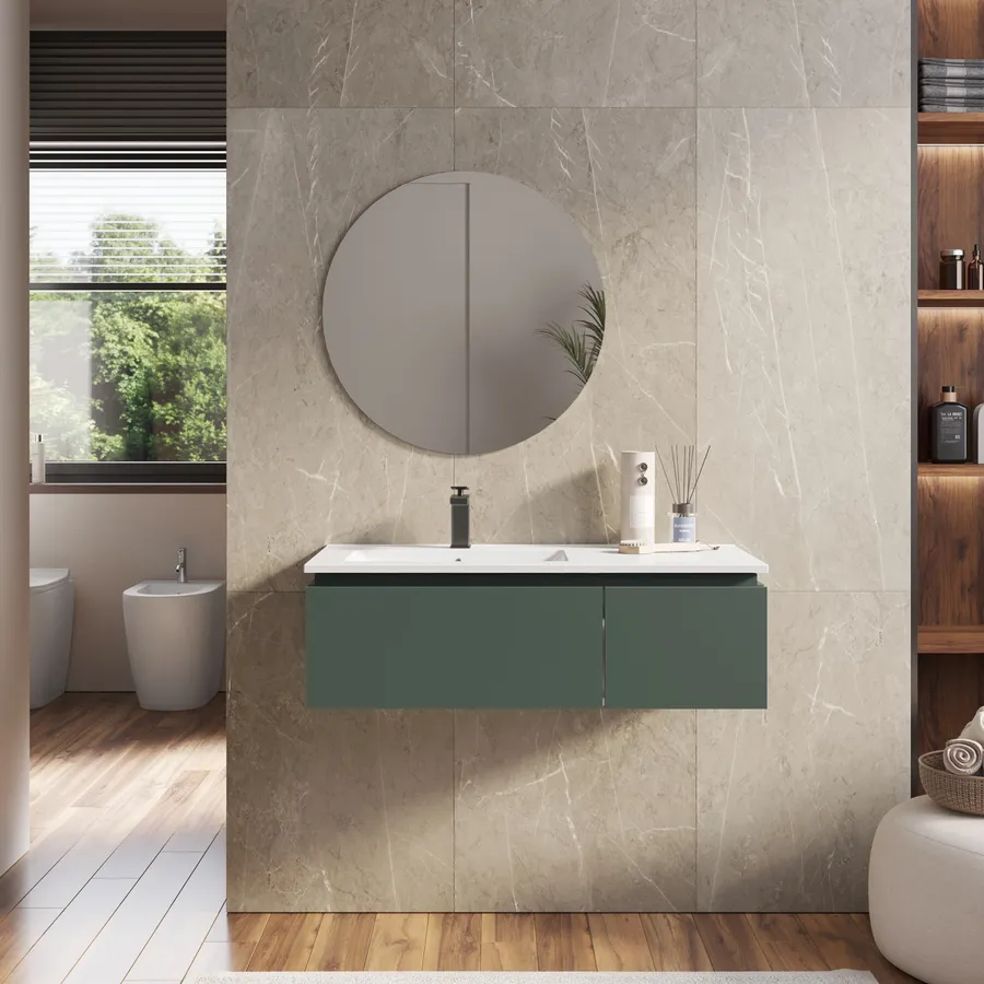 Asciugamano bagno in cotone biologico verde 50x70 cm | Maisons du Monde