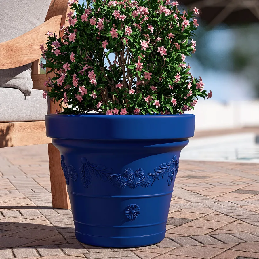Vaso In Plastica Festonato Prestige – Ø 70 Cm X H 55 Cm – Fioriera Da Interno/Esterno – Nuova Plastica Adriatica