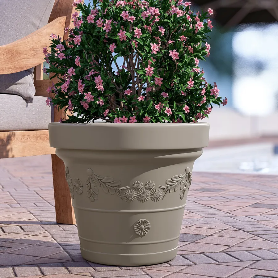 Vaso Westlake Argento 38,1 Cm - Fioriera Resina Scanalata Per Esterni - Foto 10