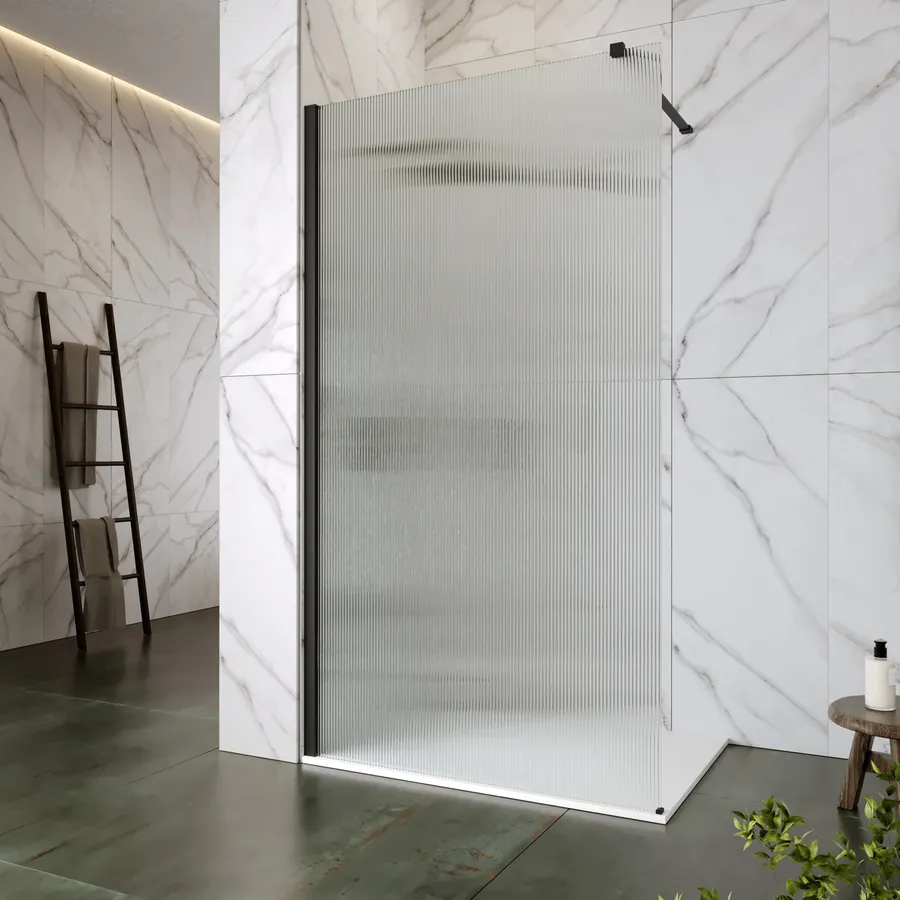 Box Doccia Walk-In 120x200cm - Vetro Temperato 8mm Anticalcare - Design Moderno Con Profili Alluminio - Foto 8