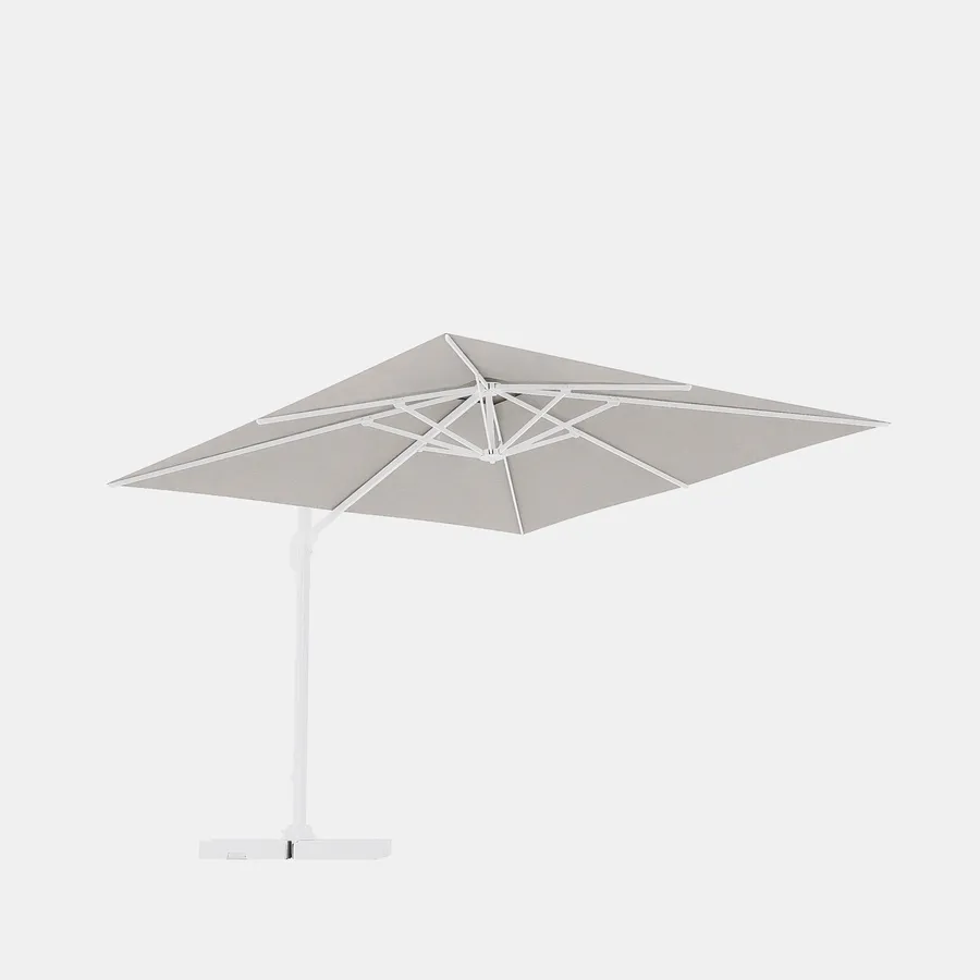Telo Di Ricambio Per Ombrellone Mezzaluna – Copertura Impermeabile 5 Costole, Bianco, 3 M (10 Ft), Per Terrazza, Giardino E Piscina