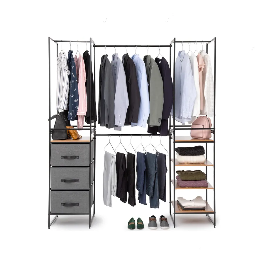 Armadio Industriale In Metallo Nero E Legno, 76x80x40 Cm, Ripiani Regolabili, Per Casa, Cucina O Giardino - 9