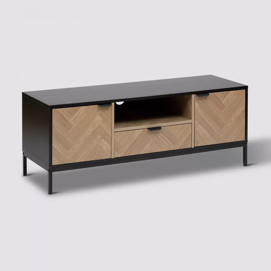 Mobiletto porta tv da cm 90 moderno bianco e noce – Colly Shop