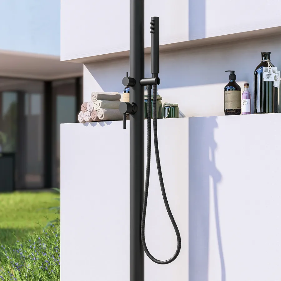 Orhemus Scarico doccia quadrato da 10 cm con flangia di base di scarico doccia regolabile, scarico a pavimento in acciaio inossidabile SUS 304 con griglia di copertura rimovibile, finitura in ottone