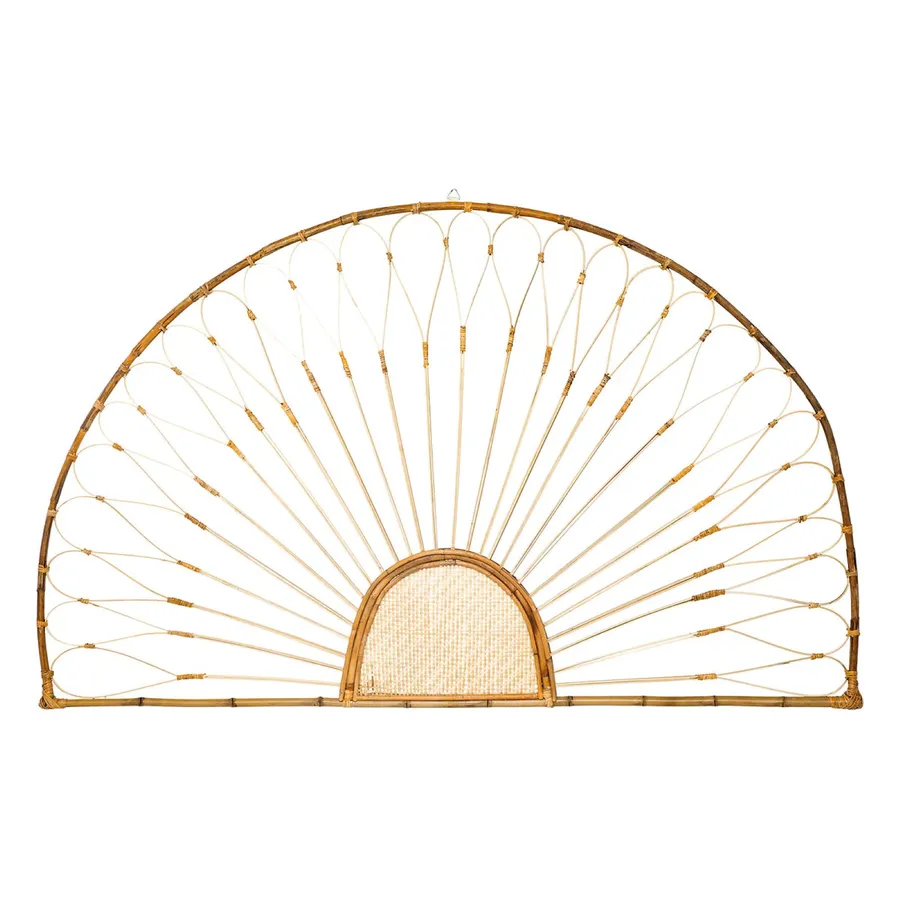 Set 6 Decorazioni Parete In Rattan Con Nappe - Fatto A Mano, Bohémien, Per Soggiorno E Camera - Foto 6