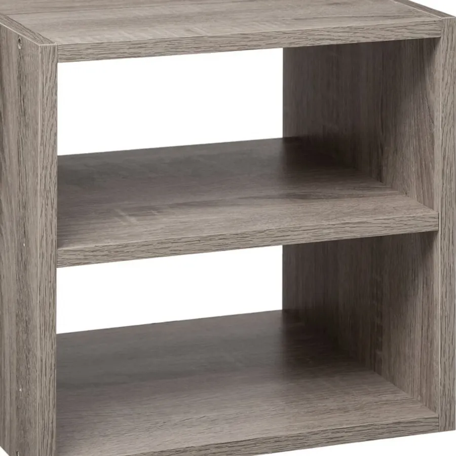 Set 2 Accessori Ripiano E Cassetto Effetto Rovere Grigio Per Elementi Modulari Unify 1