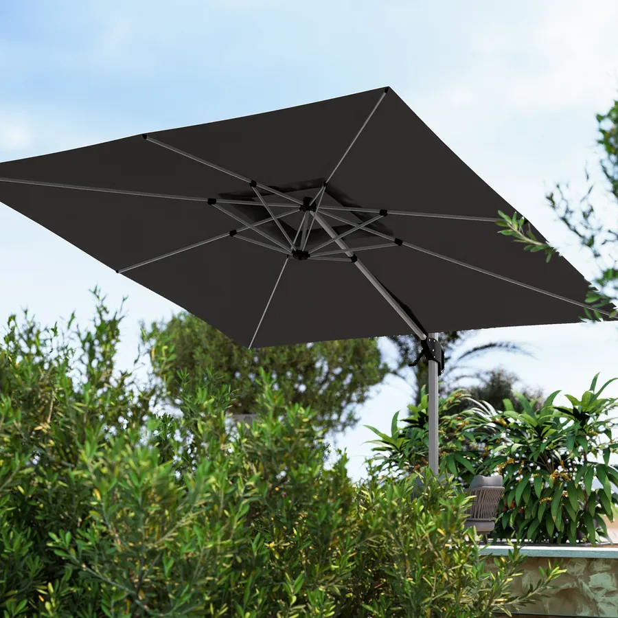 Schneider Ombrello da Sartoria, Manubrio per Supporto ombrellone Mobile, Colore Antracite