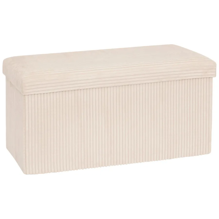 SONGICS Cassapanca, Pouf Contenitore, Poggiapiedi Pieghevole Da 38 X 110 X 38 C, Ottoano - Foto 8