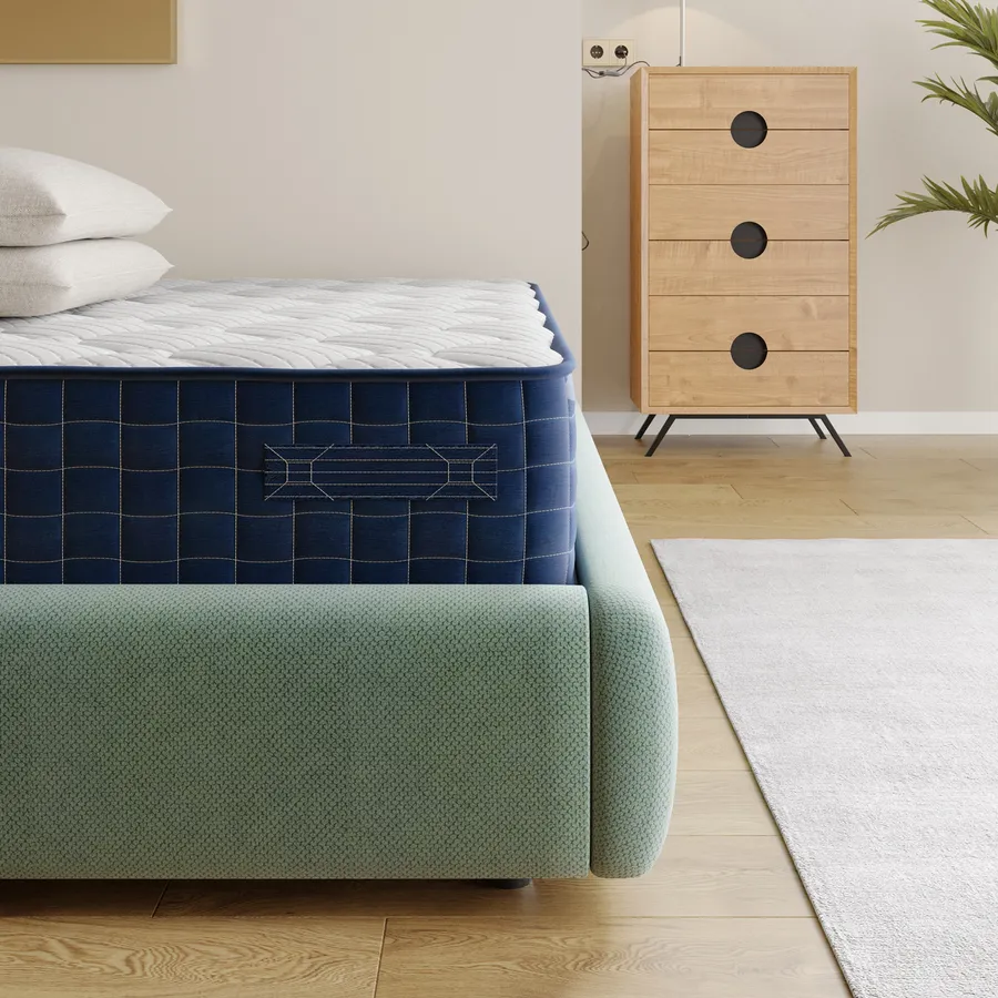 Inofia Sleep - Materasso singolo in memory foam a molle, 0,9 m, materasso ibrido da 25 cm con supporto a zona in memory foam e tessuto a maglia refrigerante, collezione originale di