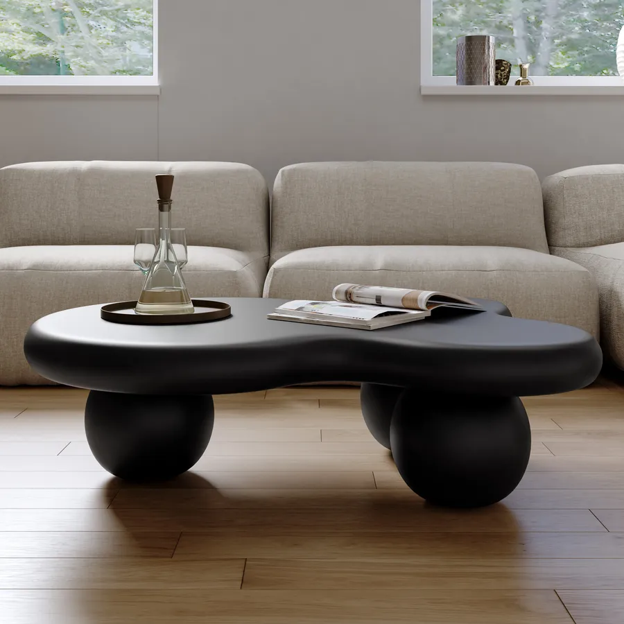 OHANA Tavolino A C In Metallo Nero – Moderno, Salvaspazio, 37x26,5x47,8 Cm, Ideale Per Divano E Poltrona