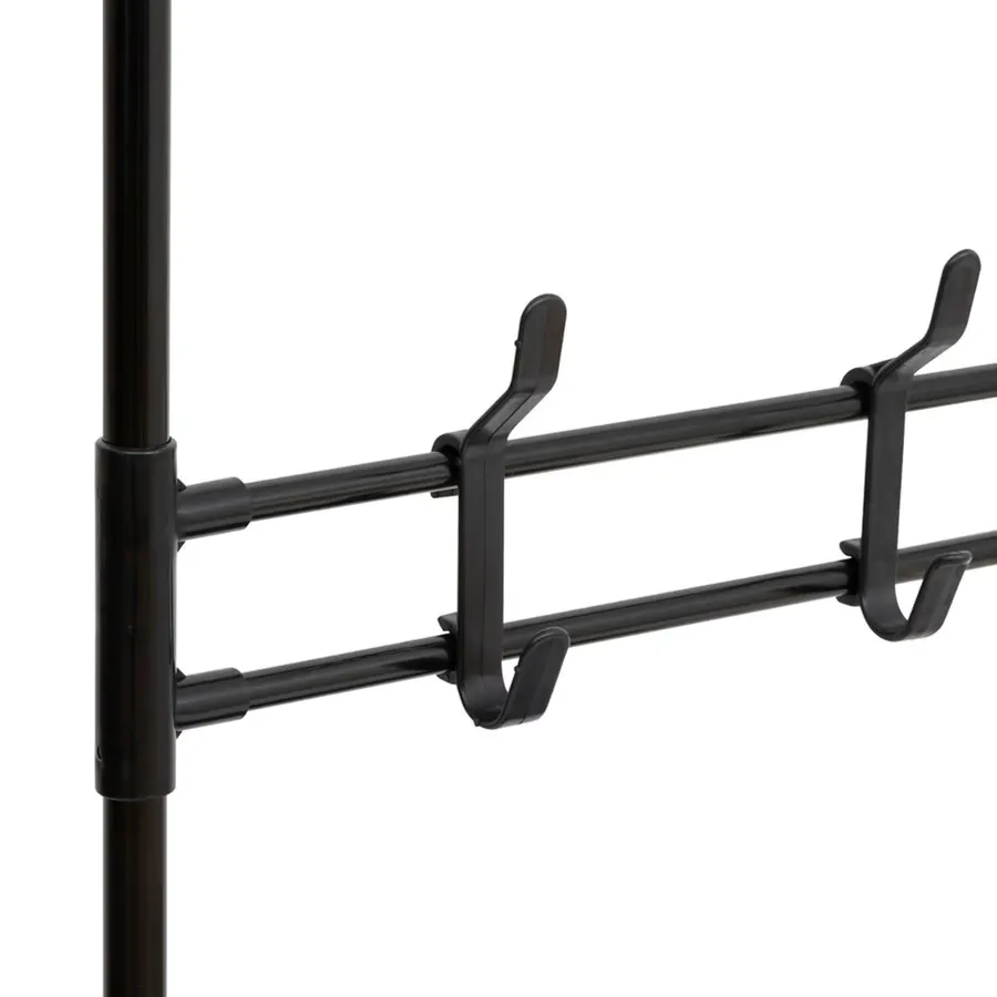 Scarpiera a 2 Ripiani per Scarpe, Scaffale Portascarpe da Ingresso, HLP: 45x80x30 cm, in Metallo, Marrone Nero RELAXDAYS | Leroy Merlin