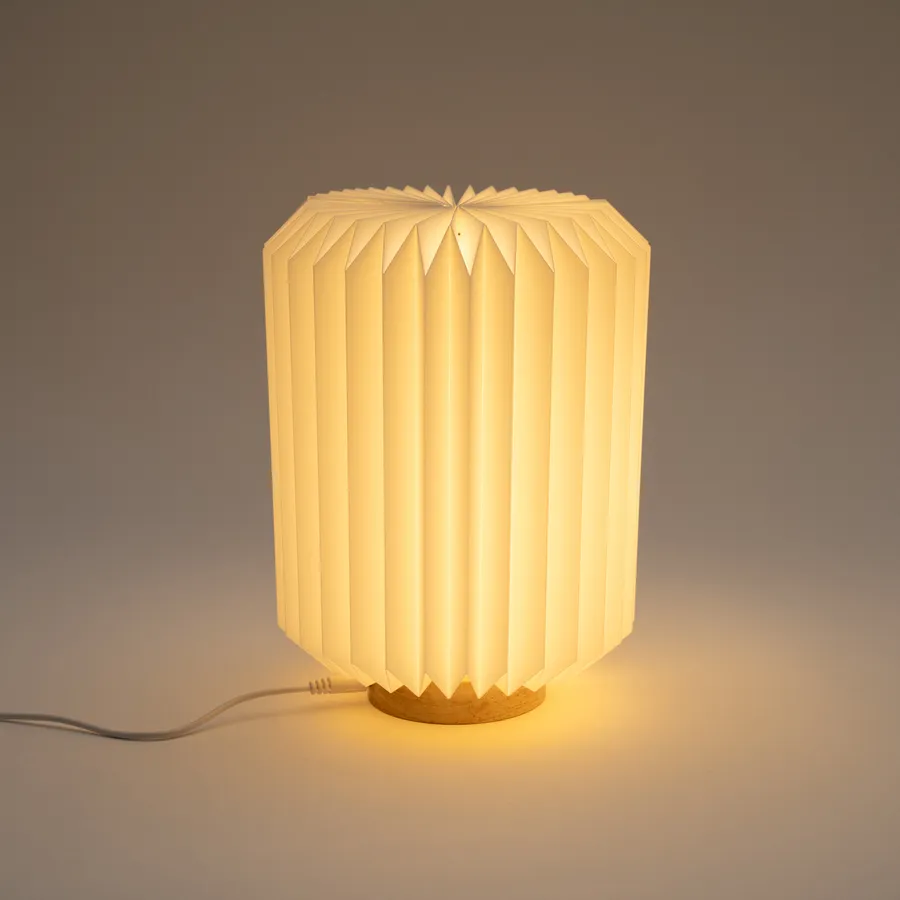 Lampada tavolo shabby grigia paralume scritte LUCI E COLORI 34100 Idea