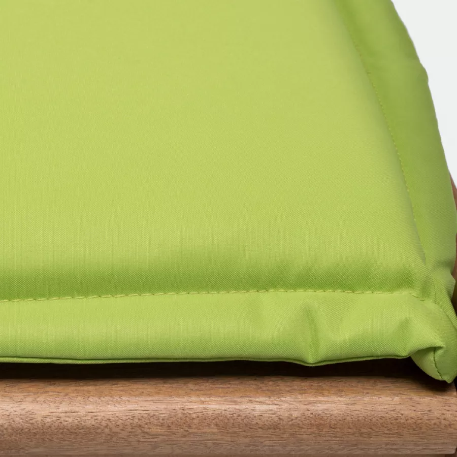 Cuscino verde per panca legno 2 posti da giardino 110 x 42