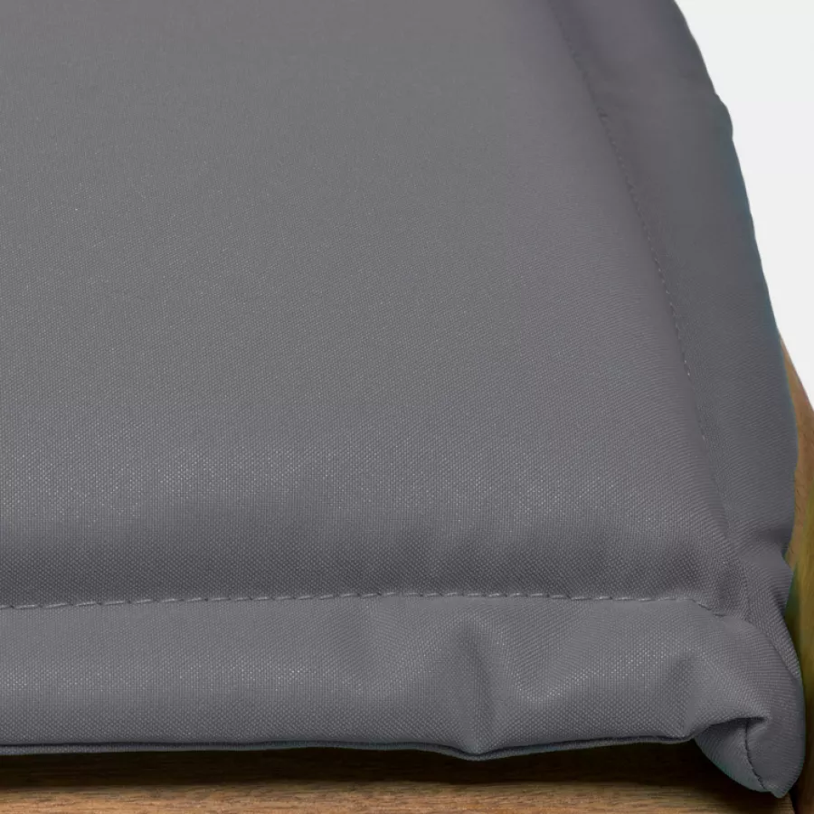 Cuscino per panca o dondolo 145x100 cm tessuto impermeabile a righe grigio