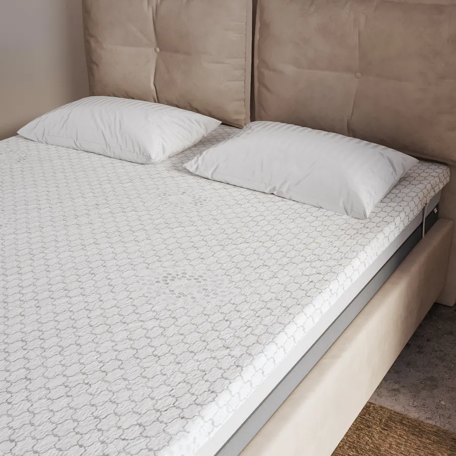 Topper Matrimoniale Lucilla, Topper Rinnova Materasso Sfoderabile In Memory Foam E Fibre Di Rame 100 Made In Italy Antiacaro E Anallergico Cm 160x190 H5