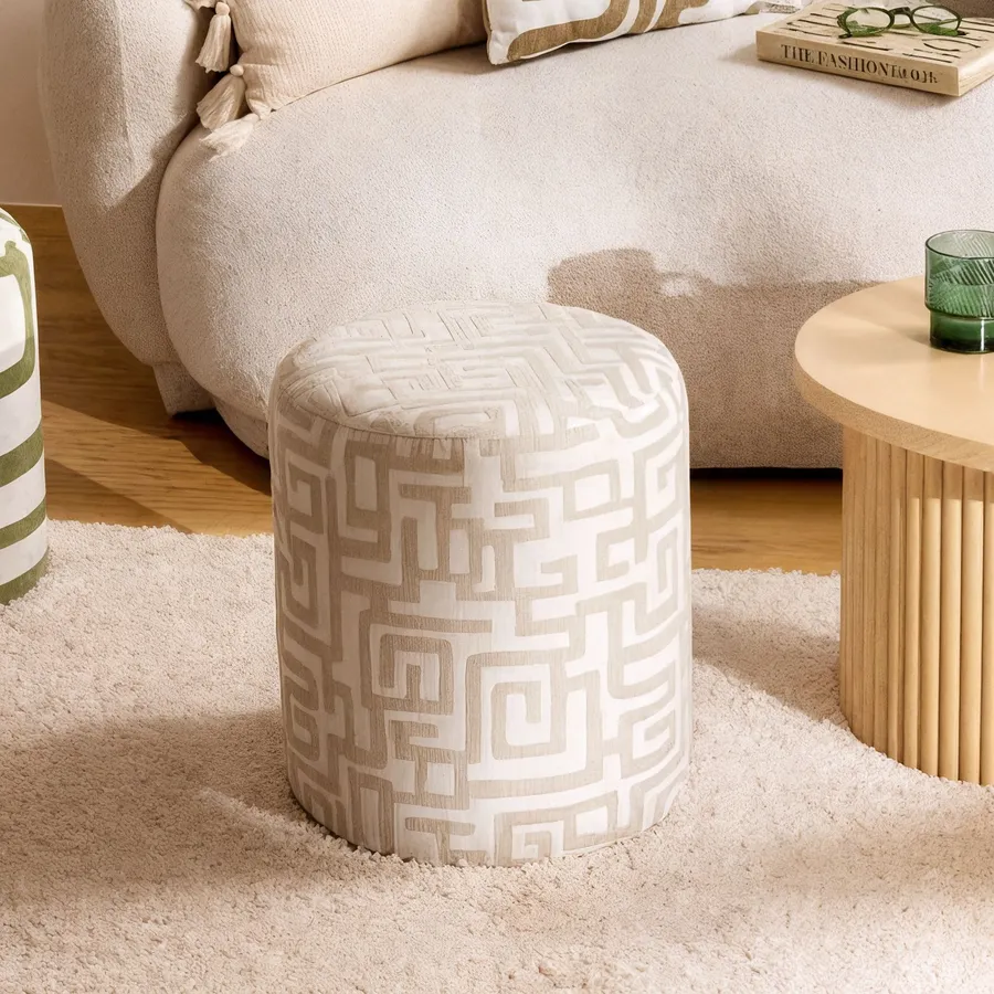 PANOD Copricuscino decorativo in peluche super morbido, 12 x 20 cm, bianco, con motivo a diamante massiccio trapuntato con nappe, stile moderno, stile bohémien, federa per cuscino lombare per divano