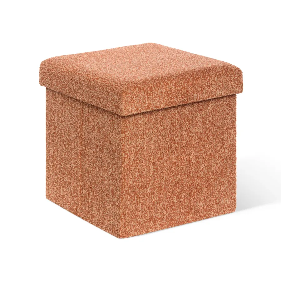 Set Di 2 Contenitori Pieghevoli DII Chevron – Tessuto Non Tessuto, Cubo 28x28x28 Cm, Blu Nautico, Per Organizzazione Casa