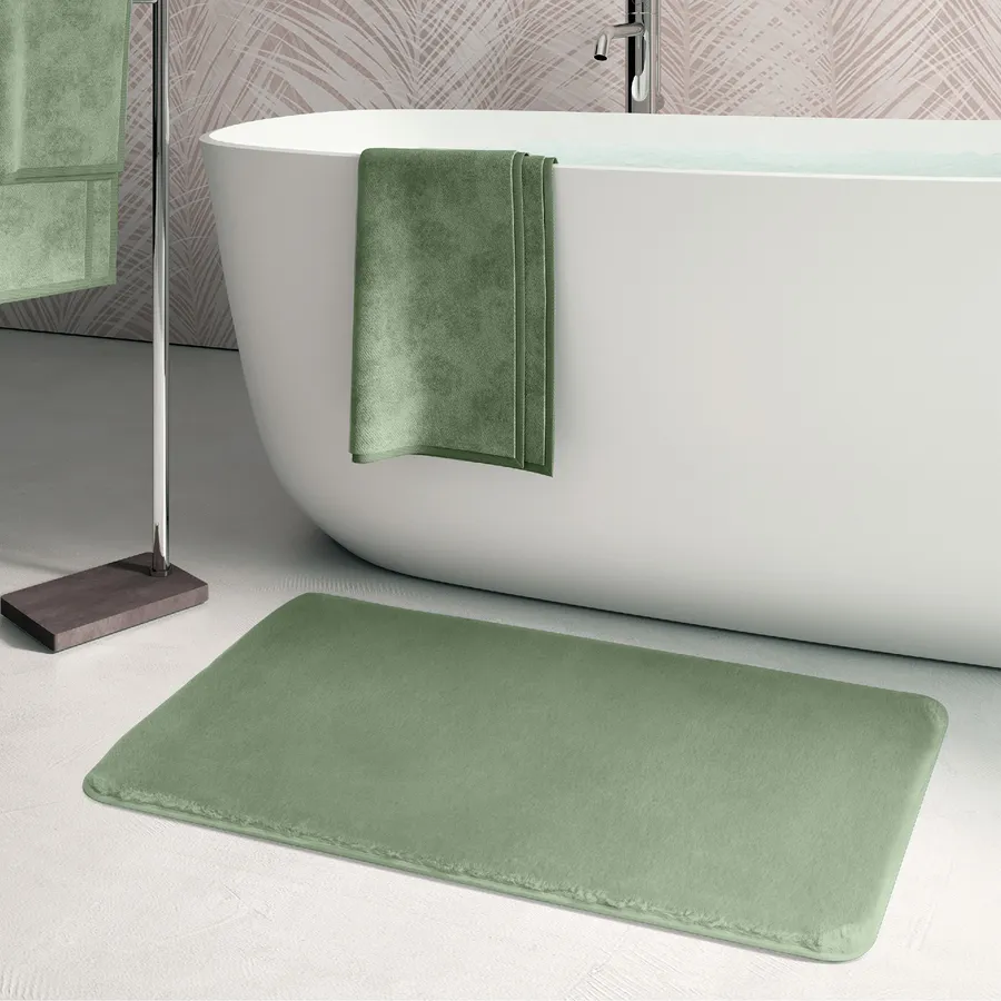 Tappeto bagno PHP in puro cotone con antiscivolo Geco Grip Art. SIRIO Col. ROSA QUARZO SI-2 Misura 55x100