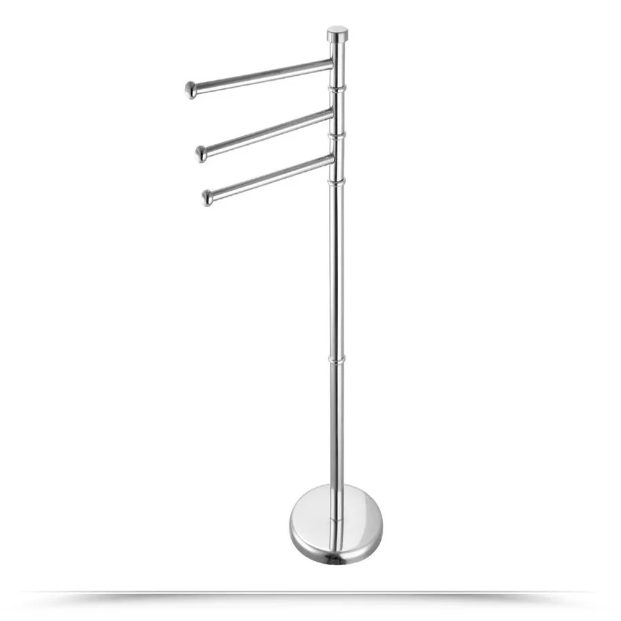 Portasciugamani A 3 Sbarre In Bambù, Leggero E Portatile, 48x25.8x94 Cm - HOMCOM, Per Bagno O Camera