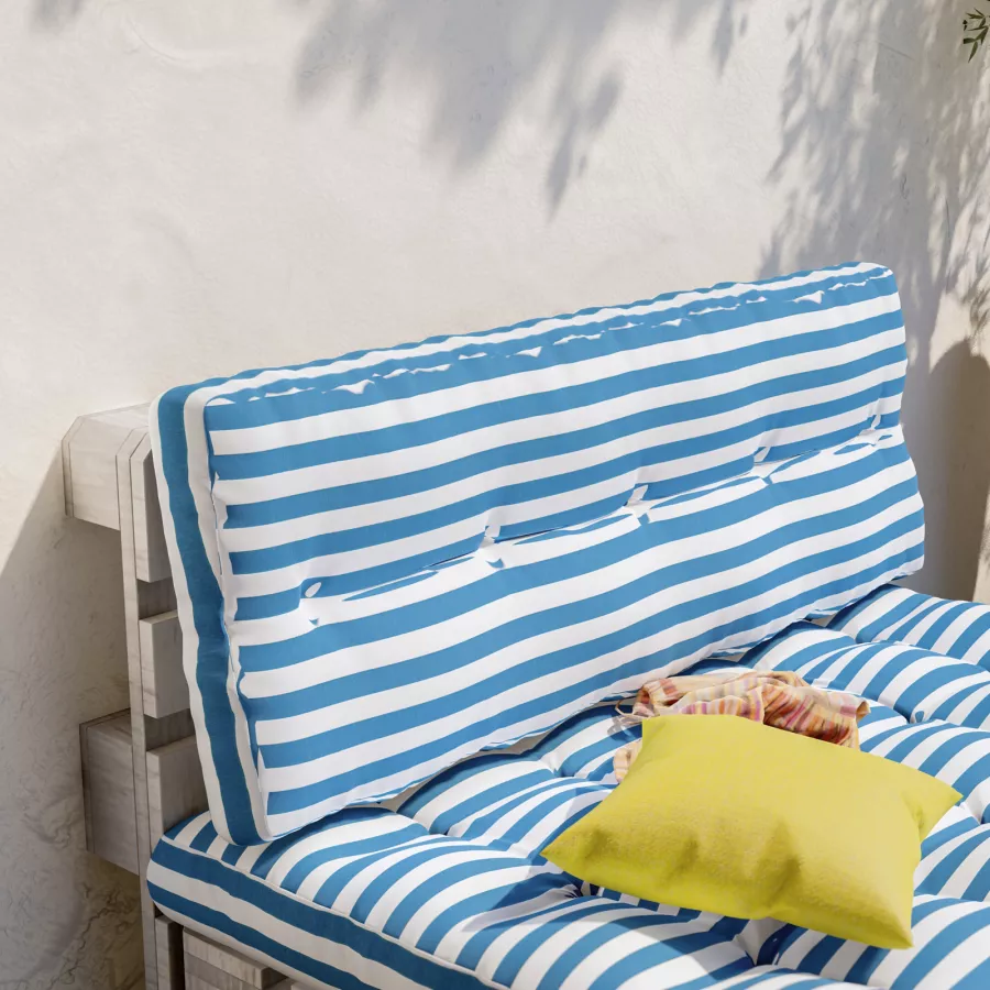 en.casa] 1x Cuscino schienale per divano paletta euro [crema] cuscini per  palette supporto In/Outdoor mobili imbottiti