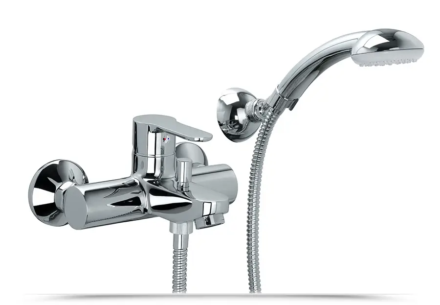 Set miscelatori lavabo bidet e incasso doccia a muro ottone cromato Paffoni  BLU