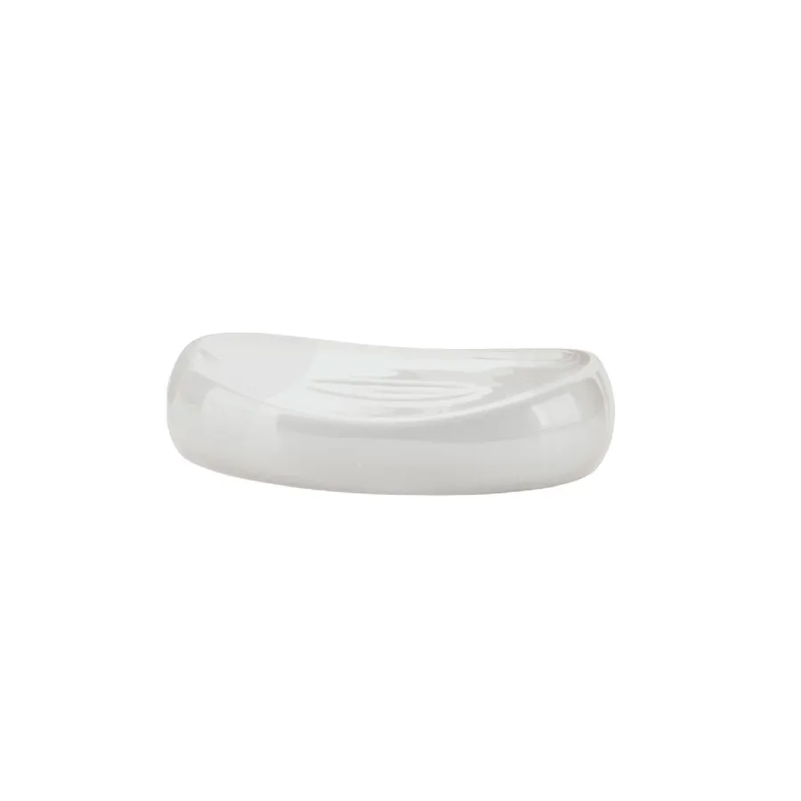 MSV Portasapone In Ceramica AMADORA – Colore Blu E Bianco, Con Micro-aerazione, Design Pratico Per Bagno E Cucina