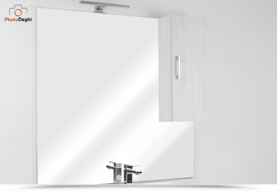 Composizione mobile bagno con consolle specchio pensile mensola due ante  606064 - Faber Tascone