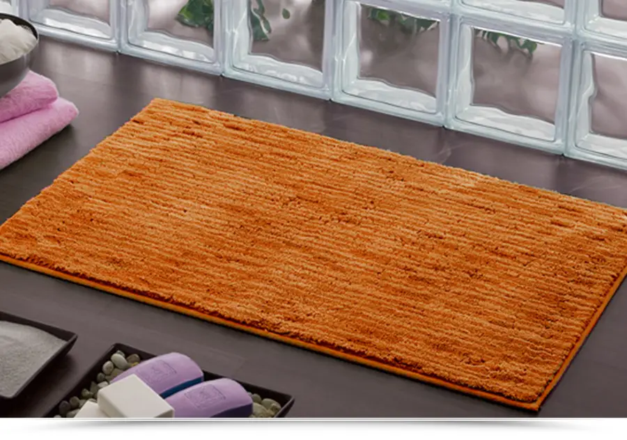 GEDY tappeto da bagno arancione cotone e poliestere 50x80 cm Tintoretto