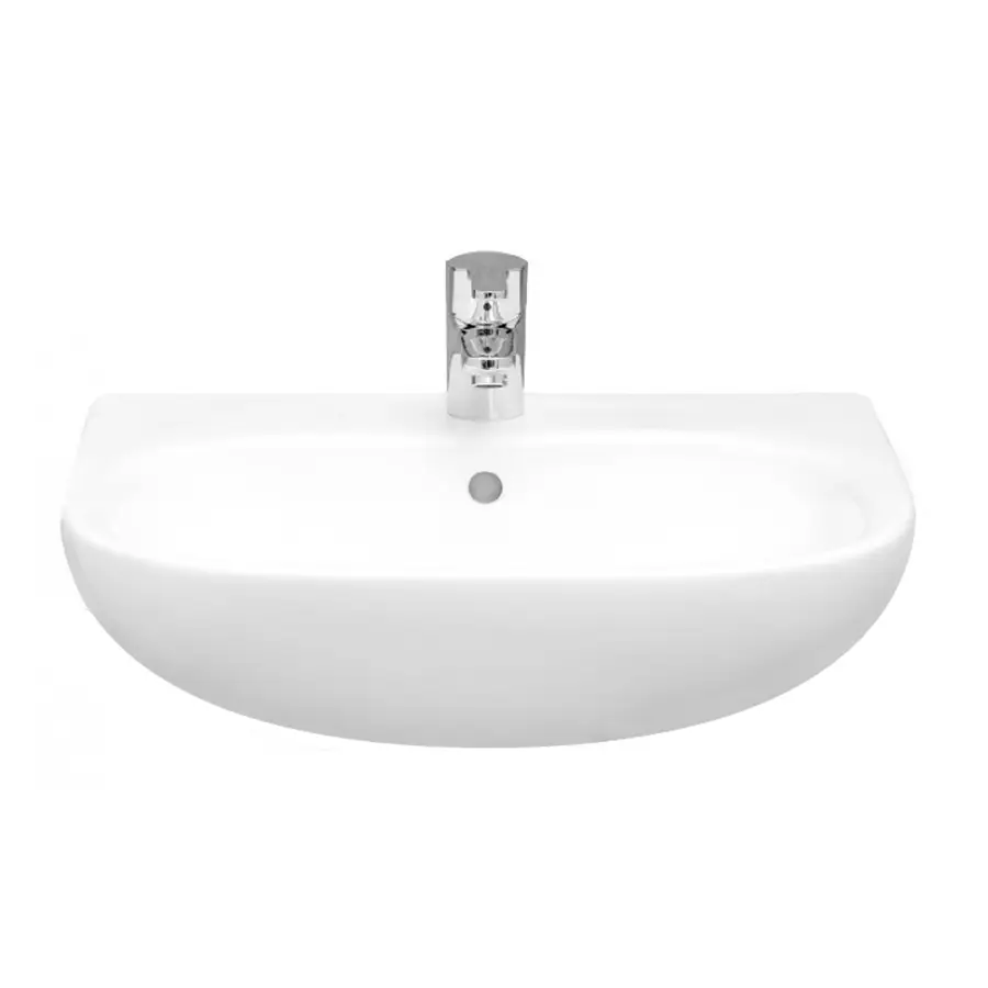 Lavabo in ceramica monoforo 45x37 cm salvaspazio