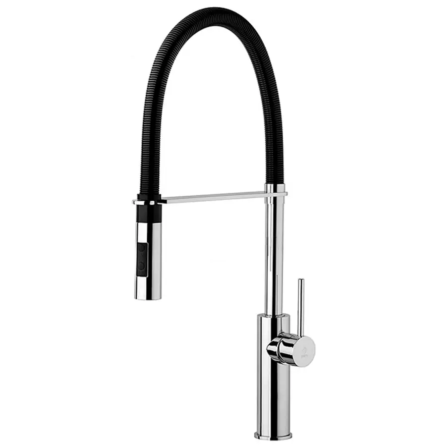 Rubinetteria bagno nera opaca: miscelatore lavabo light canna alta »