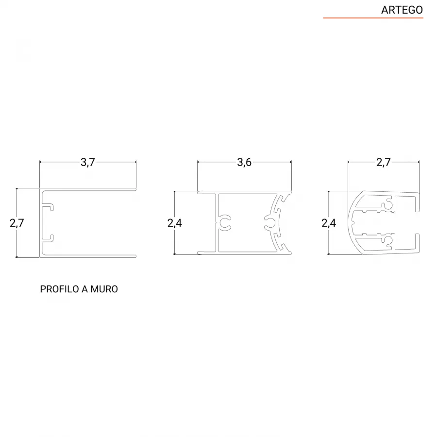 Porta doccia battente 80 cm per nicchia vetro temperato trasparente 8 mm  anticalcare - Artego