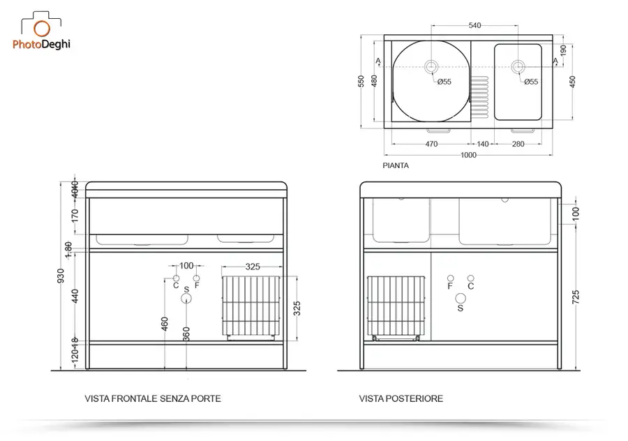 Cesto Portabiancheria Laundry Quadrato Bianco Senza ruote