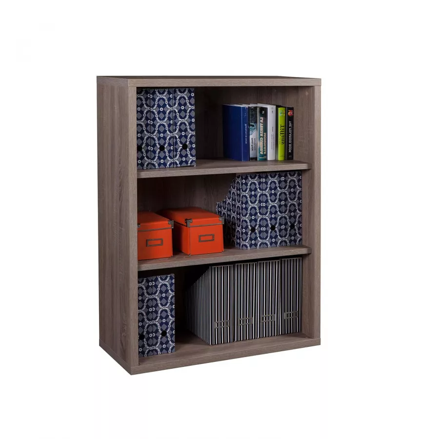 Libreria 82x217h cm bianco lucido con ripiani regolabili - Homely office