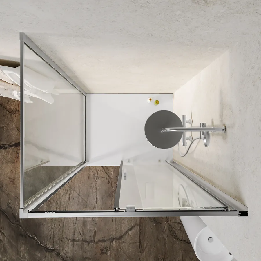 Box doccia 90x110 cm scorrevole vetro trasparente anticalcare