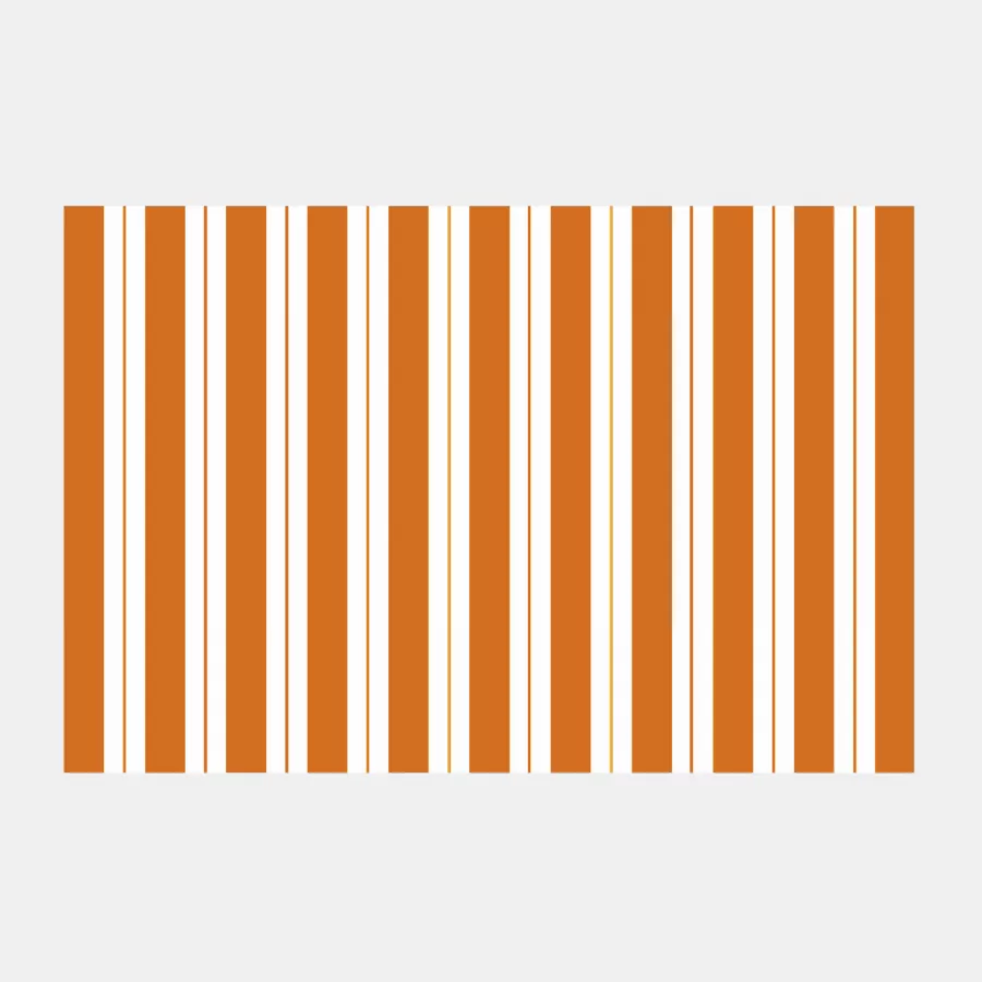Tappeto moderno in polipropilene arancio con design a righe impermeabile  120x180