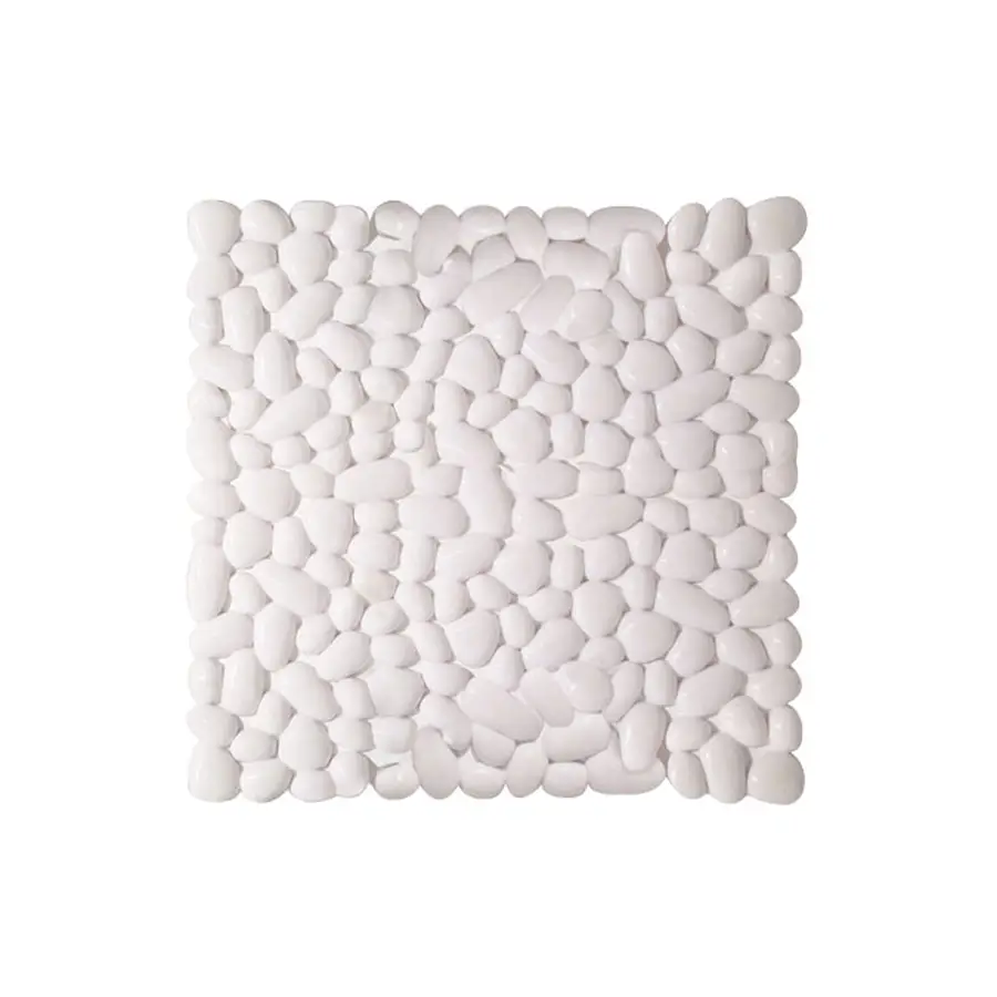 Tappetino antiscivolo Gedy Pietra per doccia in vinile bianco 55x55 cm