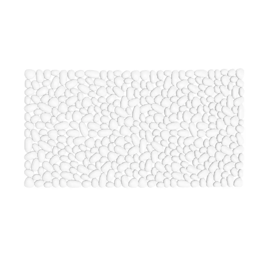 Tappetino antiscivolo Gedy Pietra per vasca in vinile bianco 36x75 cm