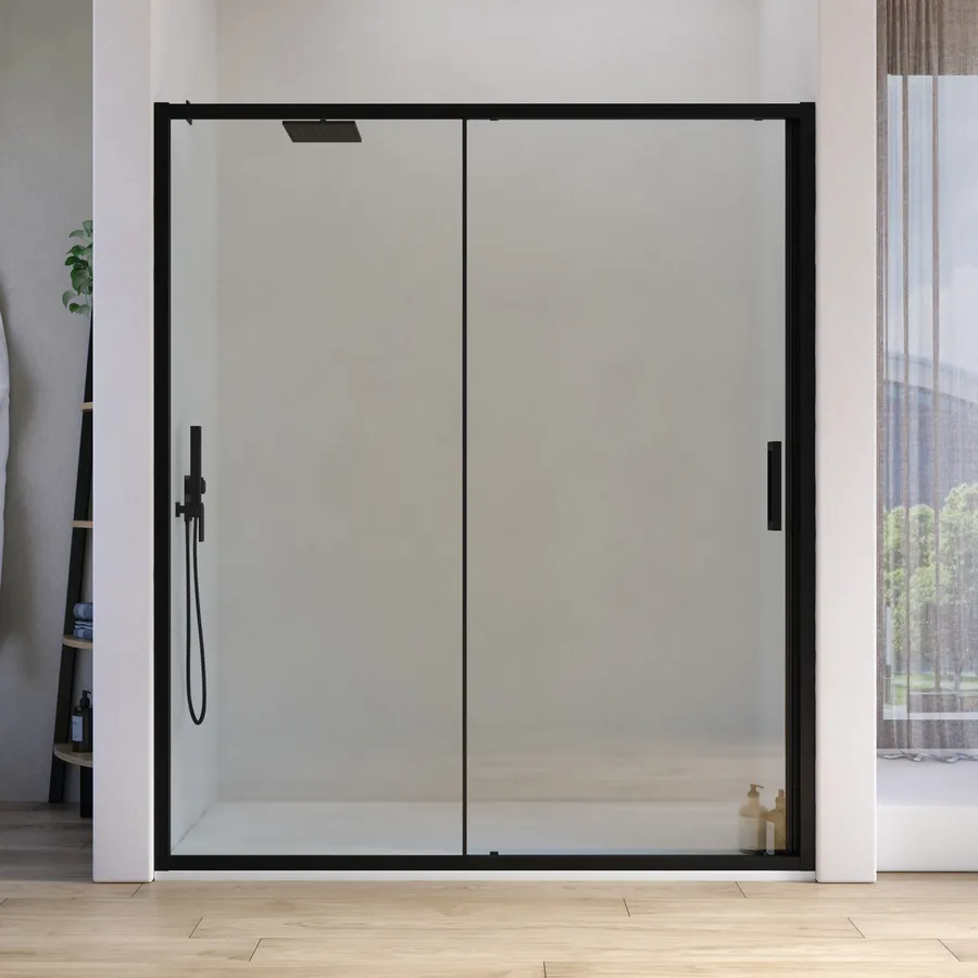 Box doccia nicchia Shower opaco entrata centrale regolabile 153 - 154