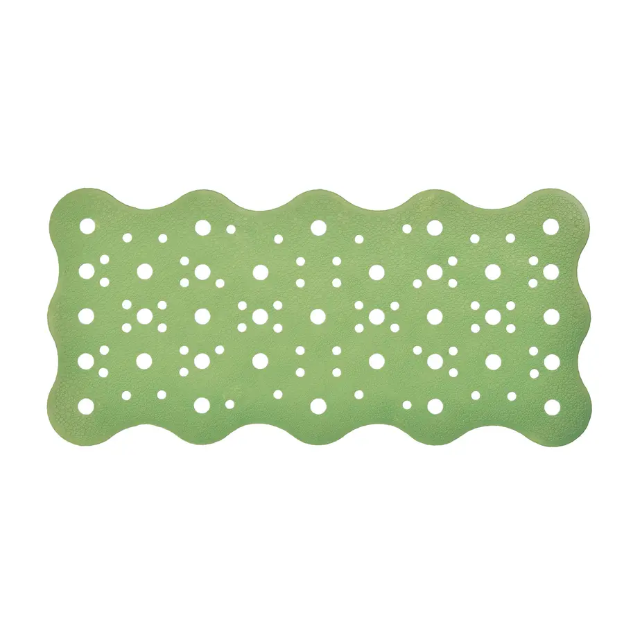 Tappetino 34x72 cm antiscivolo per vasca da bagno in PVC verde