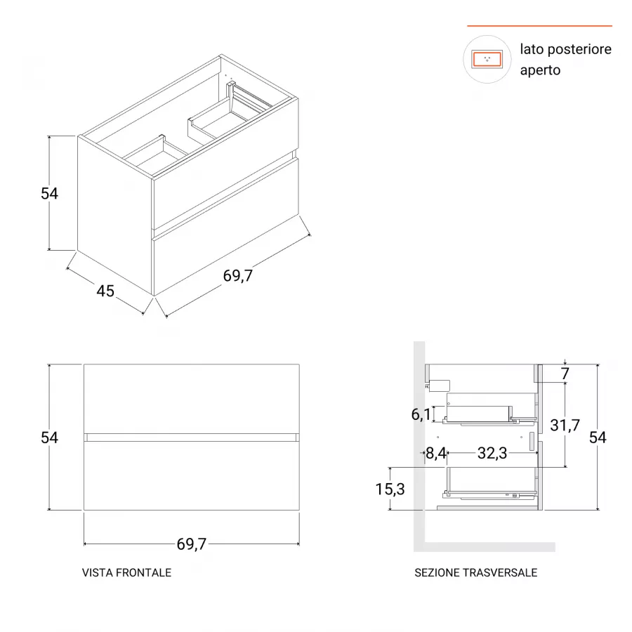 Salone Negozio Online Mobile Bagno con LAVABO E Specchio Inclusi Finitura  Rovere Fumo 105X47X53H Cm New Splash : : Casa e cucina