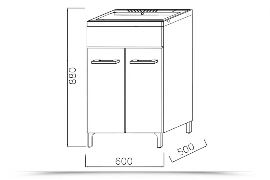 Lavatoio ceramica 60 x 50 in vendita online - TacoShop