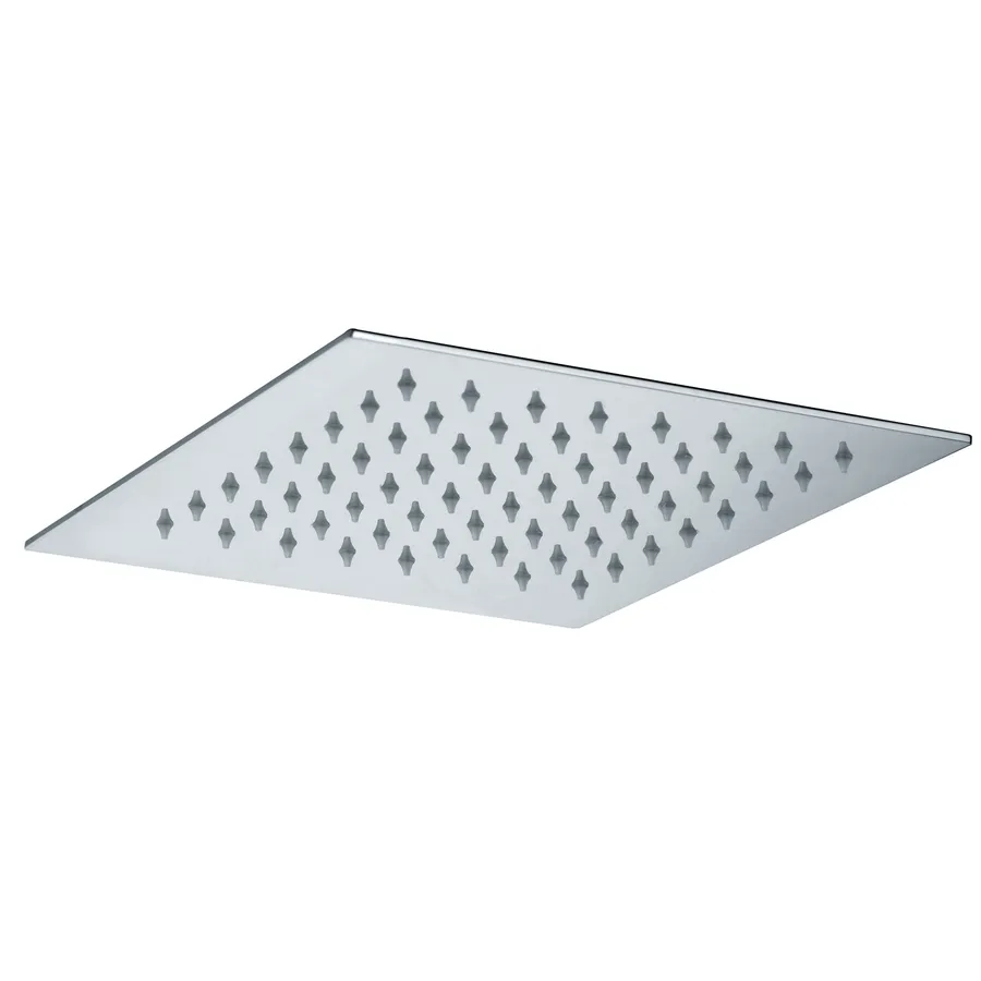 Soffione quadrato anticalcare 20 20 cm in metallo cromato - Hawaii di ...