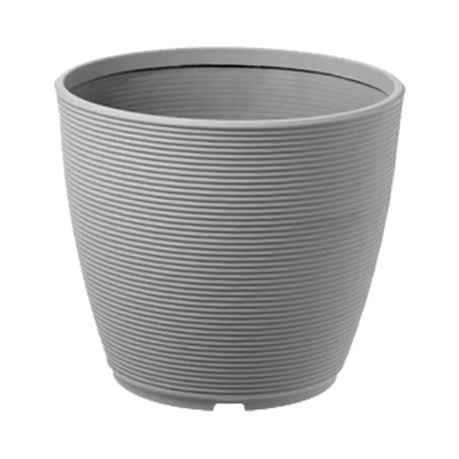 VASO DIAMETRO 40 CM CIRCOLARE IN PLASTICA PER FIORI/PIANTE COLORE: BIANCO  SERIE: TERRA