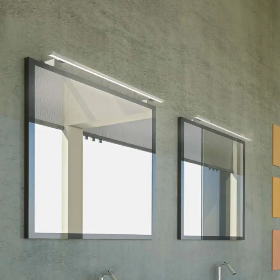Applique led lampada 100 cm struttura alluminio per installazione bordo  specchio