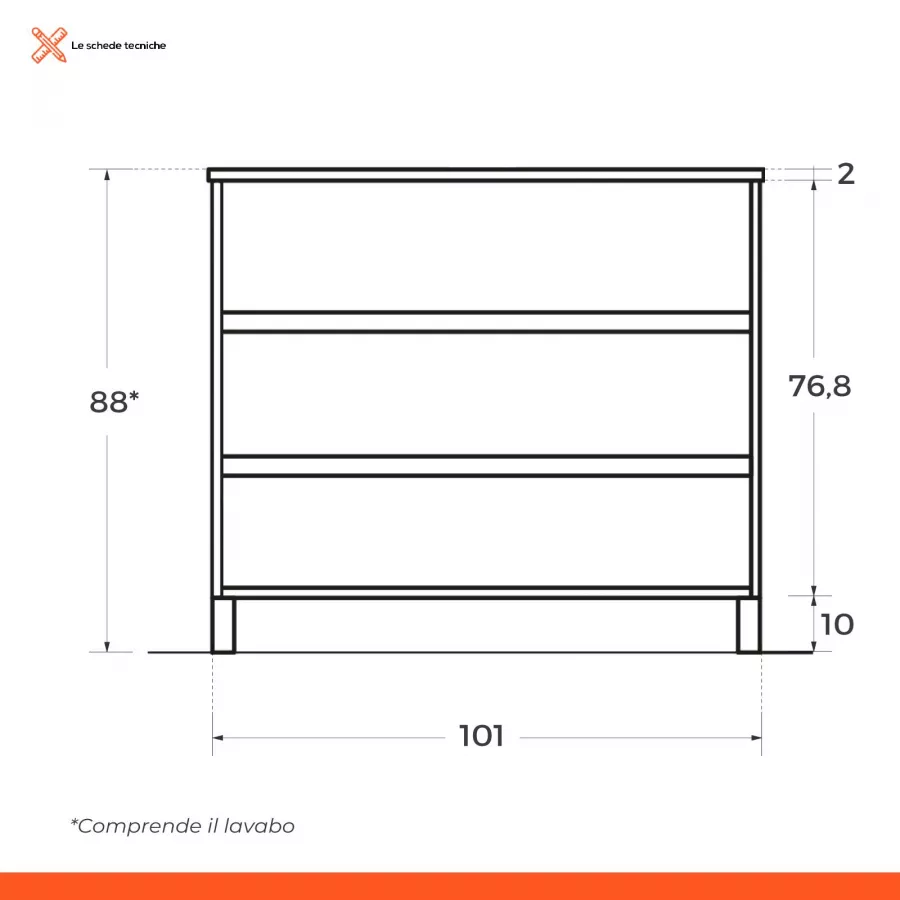 Mobile bagno a terra 100 cm in legno grigio opaco con lavabo in porcellana  Standard