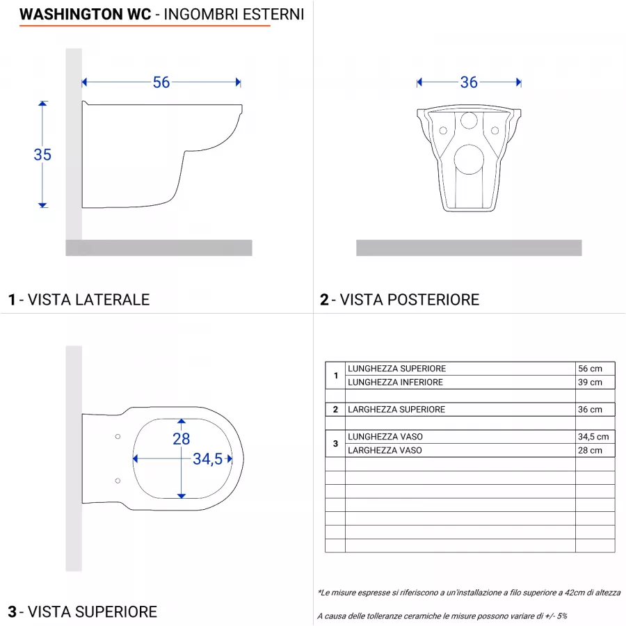 Vaso sospeso classico