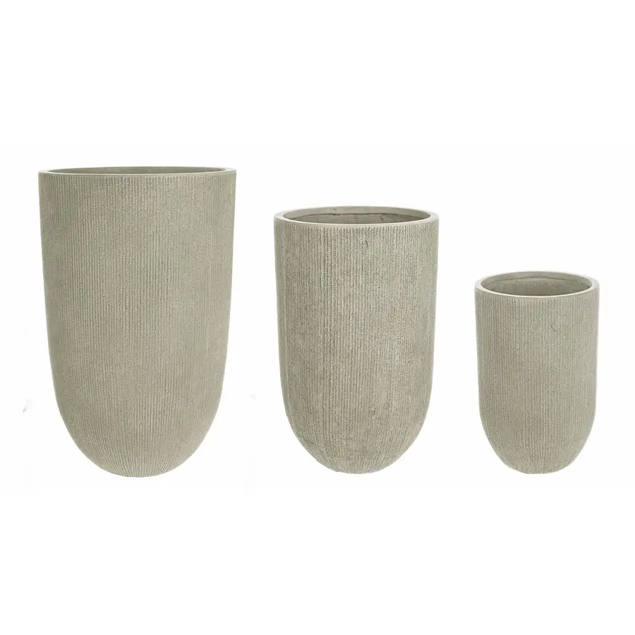 Vasi decorativi, set di vasi in ceramica sferici H10.5cm  Ø9cm 3pz-51132-095