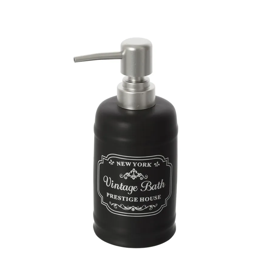 Dispenser Sapone A Forma Di Teschio In Ceramica | Nero Gotico Ricaricabile Per Bagno E Cucina | 453g Con Pompa Antigoccia - 3