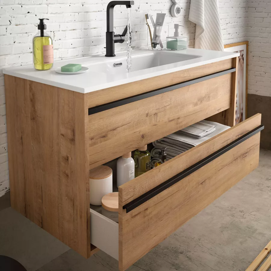 Composizione mobile bagno sospeso moderno 60 cm ALTEA con colonna